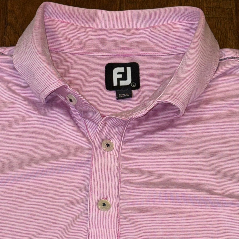 Men's‎ FootJoy Pink Heather Stretch Fabric Polo Large. No Logos